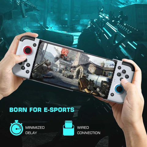 USB Gamepad for Android - Stretch Gamepad with Type-C connection, bilateral handles, and switch-style buttons for mobile FPS gaming.