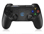 Rechargeable Smartphone Gamepad T1 with Bluetooth for Android/iOS/PC/PS3. Features dual analog sticks, vibration, and ergonomic grip.