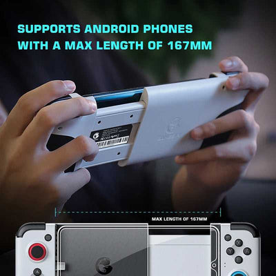 USB Gamepad for Android - Stretch Gamepad with Type-C connection supports phones up to 167mm, ideal for mobile gaming with ergonomic grip.