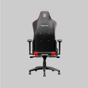 C-L44R Gaming Chair with ergonomic lumbar support, black and red PU leather finish, and adjustable armrests for office or gaming setups.