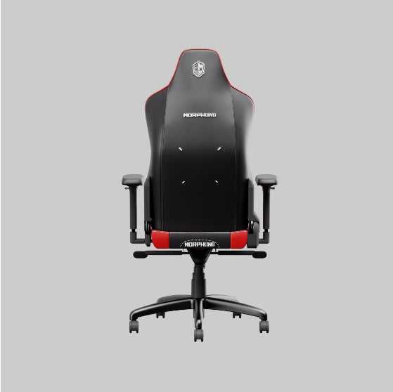 C-L44R Gaming Chair with ergonomic lumbar support, black and red PU leather finish, and adjustable armrests for office or gaming setups.