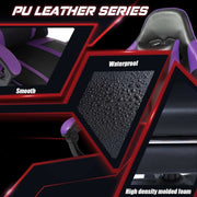 Gaming Chair - Ergonomic Chair | Adjustable Lumbar Support with smooth PU leather, waterproof surface, and high-density molded foam for comfort.